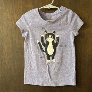 Cat & Jack Purple Cat Graphic Tee
